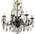 French French Crystal & Patinated Bronze 8 Light Chandelier For Sale - Image 3 of 4