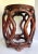 Wood Mid 20th Century Chinese Asian Hardwood Carved Drum Stool For Sale - Image 7 of 11