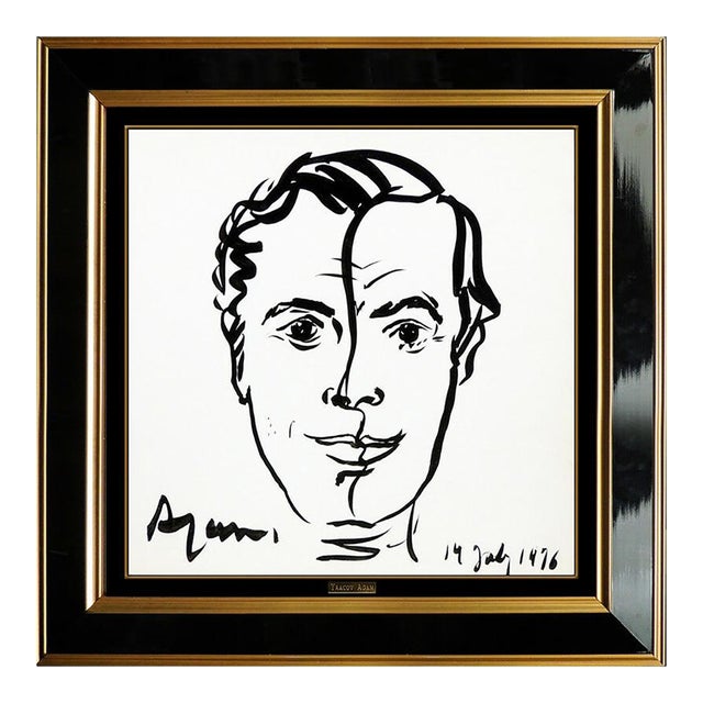 1970s A Handsome Portrait, Yaacov Agam For Sale