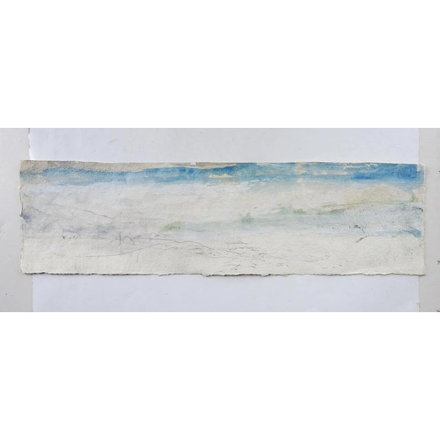 George Turner Abstract Red White Blue Landscape Paintings | Chairish