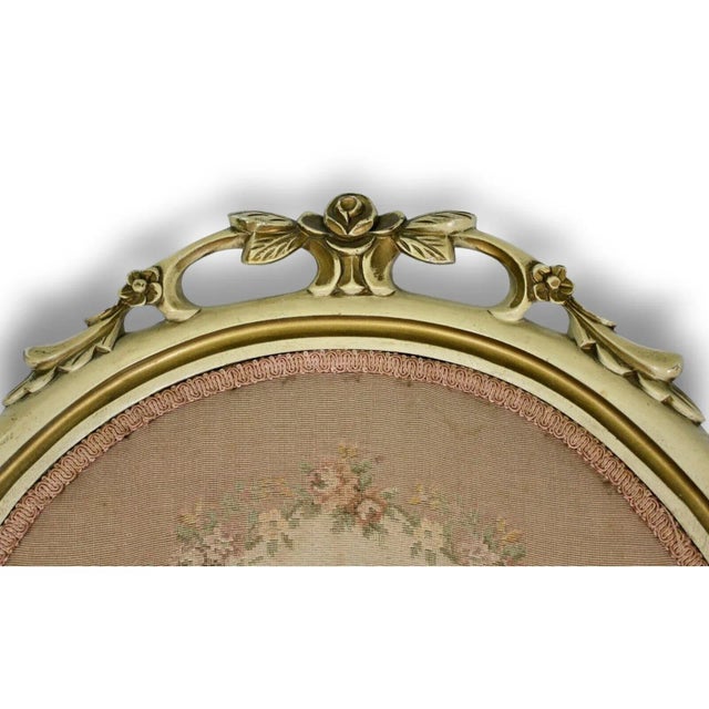 Antique Louis XV Style Painted Aubusson Fauteuil Armchair For Sale In San Diego - Image 6 of 12