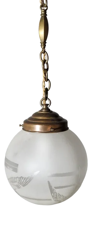 Art Deco Ceiling Lamp in Glass from Mailland, 1930s