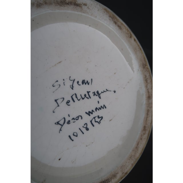 Pair of French Vintage 1950 Vases Signed Saint Jean De Bretagne For Sale - Image 4 of 7