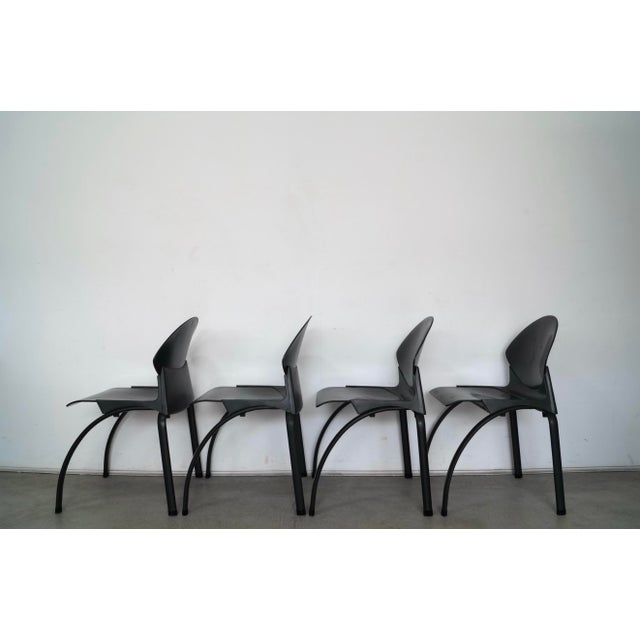 Steelcase Postmodern Stratfor Gerd Lange Stackable Dining Chairs - Set of 4 For Sale - Image 4 of 12