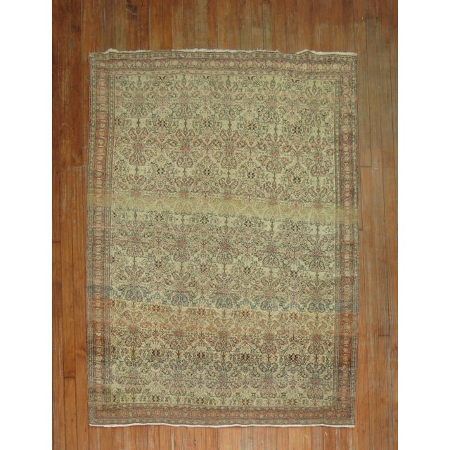 An authentic 19th-century Persian Senneh rug. Can also be used as a wall hanging. Measures: 4'6'' x 6' Antique Senneh rugs...