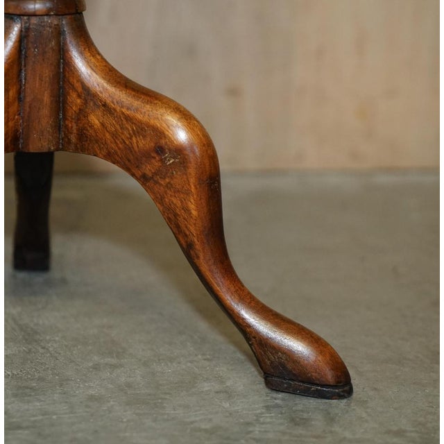 Turned Hardwood Tripod Lamp Side Table For Sale - Image 9 of 16