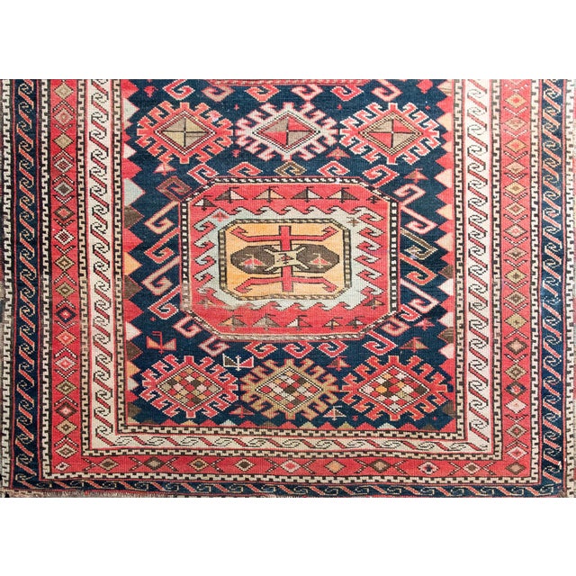 Red Early 20th Century Persian Shrivan Rug For Sale - Image 8 of 15