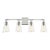 Sean Lavin by Visual Comfort Studio Monterro 4-Light Vanity, Satin Nickel For Sale