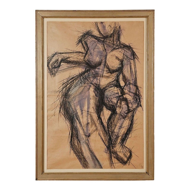Drawing of a Seated Woman by Donald Stroh For Sale