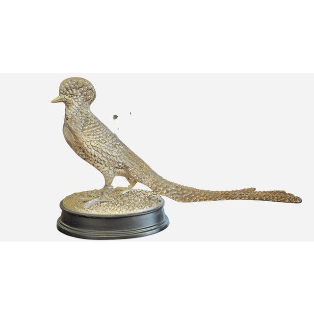 Early 20th Century English Silver Plate Pheasant Sculptures - A Pair For Sale - Image 9 of 15