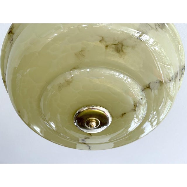 Art Deco Pendant Light in Amber Marble Glass, 1930s For Sale - Image 18 of 18