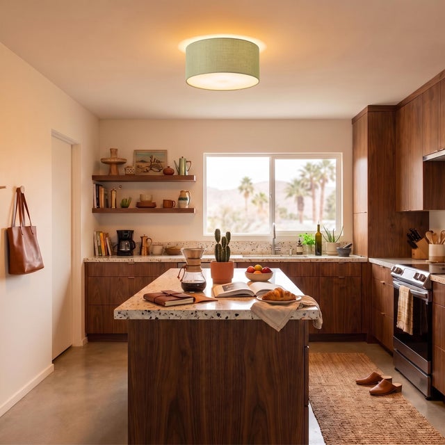 Big Avocado Glow For Low Ceilings — No Pendants Needed The Stretch Flush Mount luminaire is a sophisticated ceiling light...