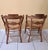 Victorian Antique 1800s Wood Chairs Pair Carved Back Recaned Seats Refinished For Sale - Image 3 of 13