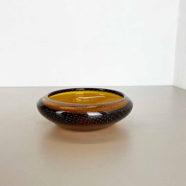 Glass Bullicante Murano Bubble Glass Bowl, Italy, 1970s For Sale - Image 7 of 18