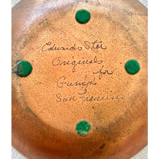 20th C. MCM Copper and Enamel Signed Edwards Star Plates for Gump’s - A 12 Piece Set For Sale - Image 9 of 9