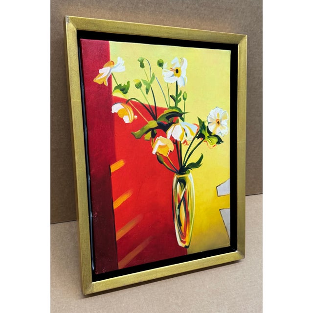 Mid-Century Modern Mid-Century Modern Still Life Oil Painting on Canvas For Sale - Image 3 of 6