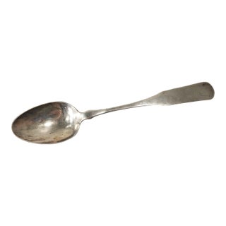 18th Century American Coin Silver Spoon by Thomas Trott of Boston For Sale