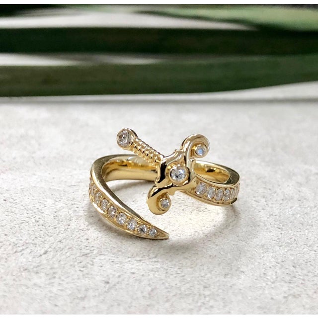 【TEMPLE OF THE SUN】Lenci Ring/14k 純金 ソリッドゴールド Sun Temple Ring
