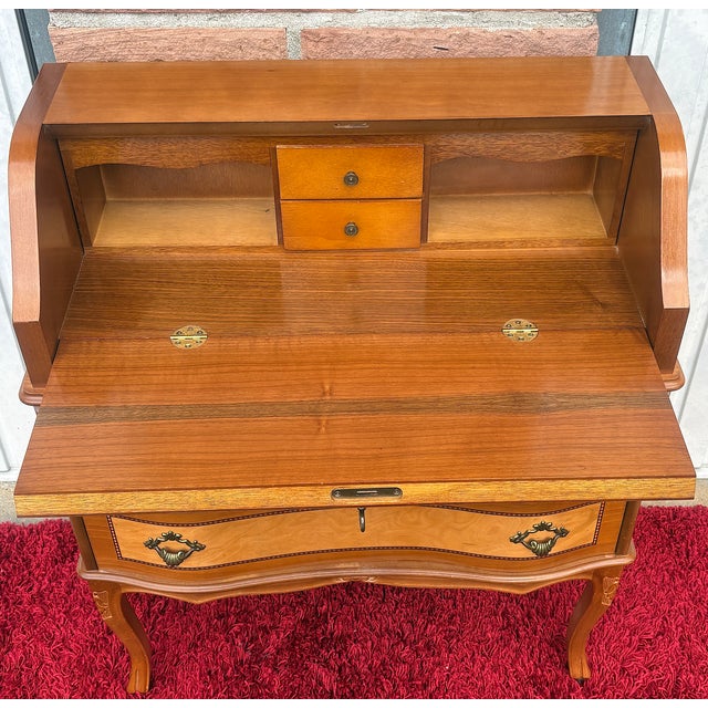 Inlaid Secretaire Desk from Unbekannt, 1970s For Sale - Image 9 of 11