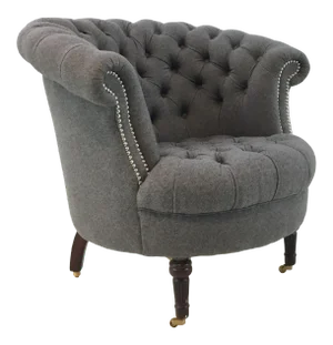 Regina Andrew Modern Tufted Gray Wool Tub Chair