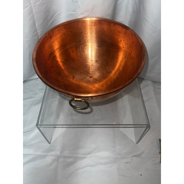 French Country Vintage French Mauviel 1830 Copper Mixing Bowl For Sale - Image 3 of 4