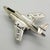 Vintage Italian Sterling Silver 925 McDonnell Douglas F-4 Phantom II Airplane with Folding Wings, Arezzo, 1980s For Sale - Image 15 of 15