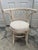 Vintage Coastal Rattan Bistro Set With Glass Table & Two Barrel Chairs For Sale - Image 11 of 18