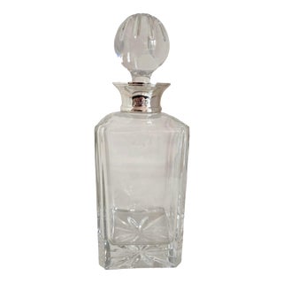 Sterling Silver Mounted Crystal Decanter by Carrs of Sheffield, 2005 For Sale