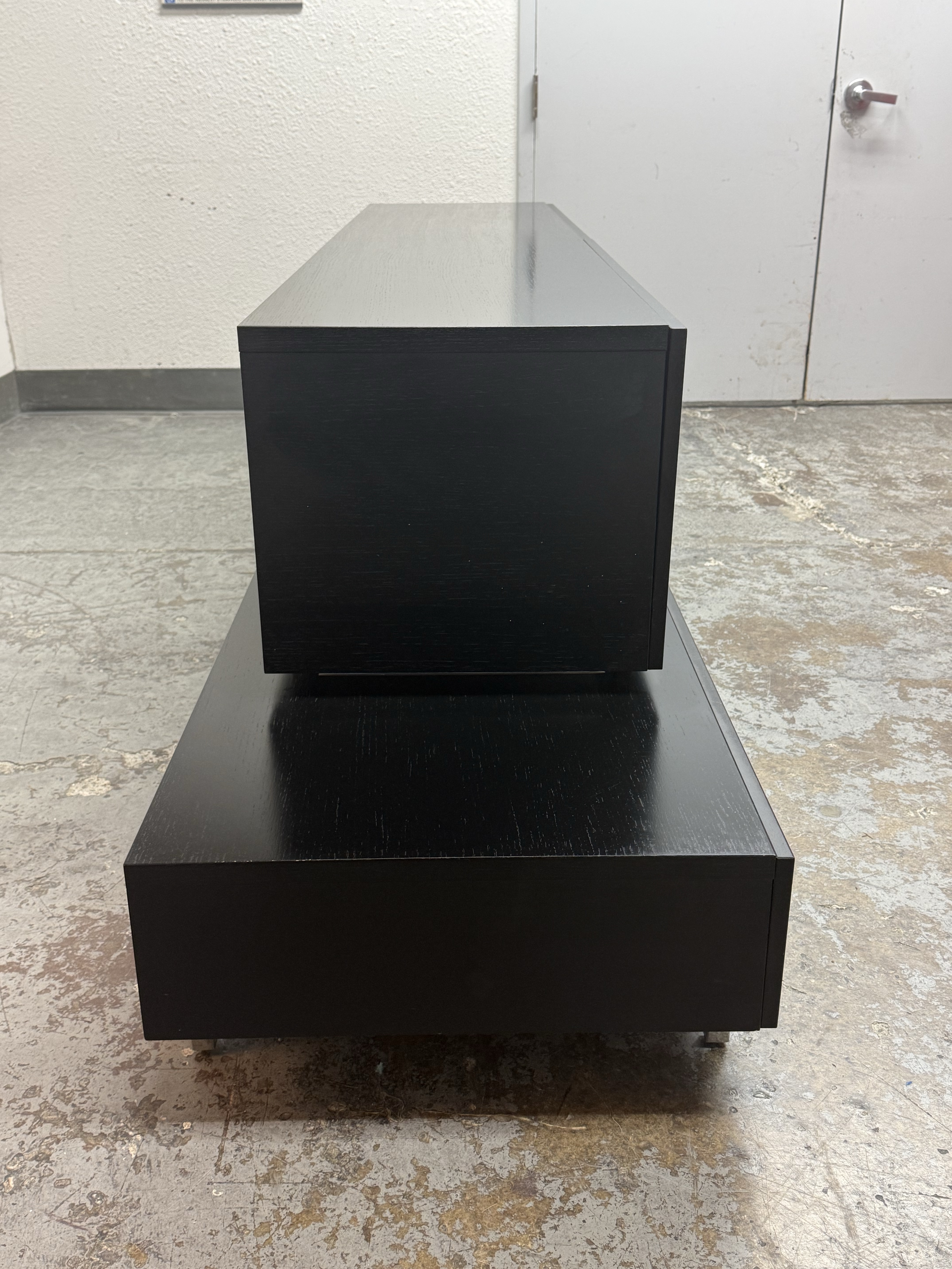 BoConcept Volani Two Piece Media Console + Wall Mounts | Chairish