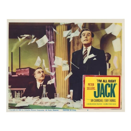 I'm All Right Jack Lobby Card, USA, 1959 For Sale