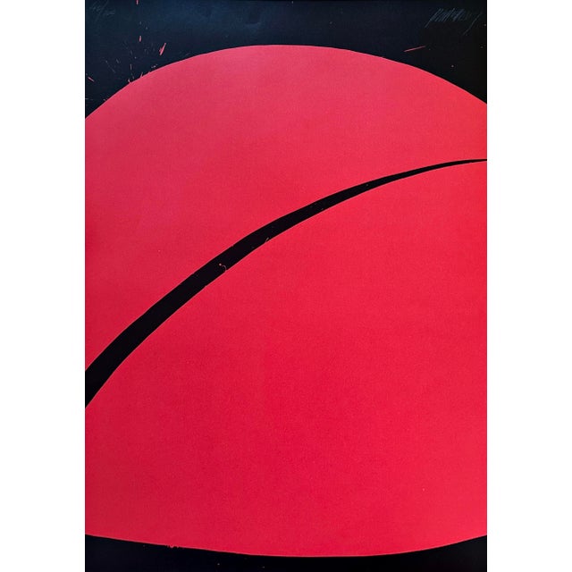 1960s Markus Prachensky, Red on Black, 1968, Silkscreen Print For Sale - Image 5 of 7