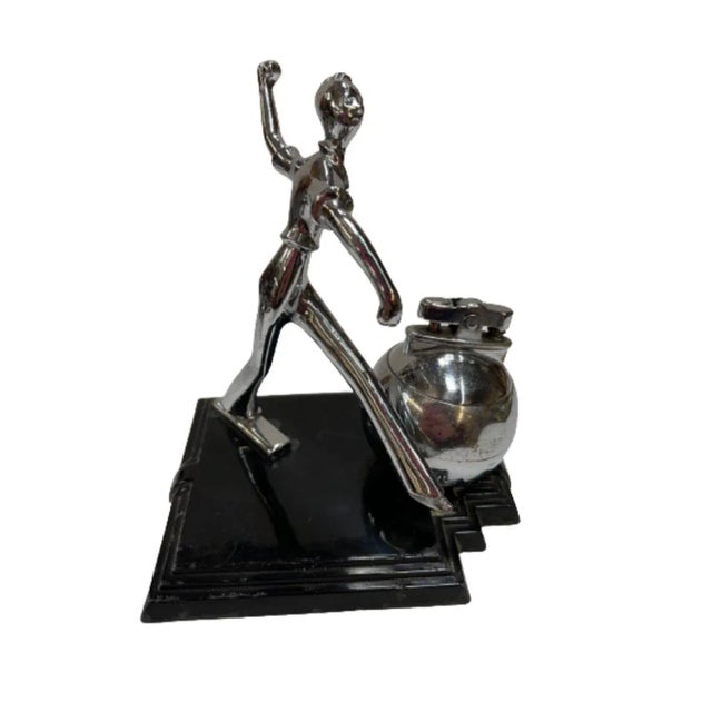 1930s Art Deco Ball Player Table Table Lighter With Base by Ronson For Sale - Image 9 of 9