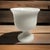 Vintage MCM e.o. Brody & Co. Milk Glass Ribbed Pedistal Planter For Sale - Image 4 of 4