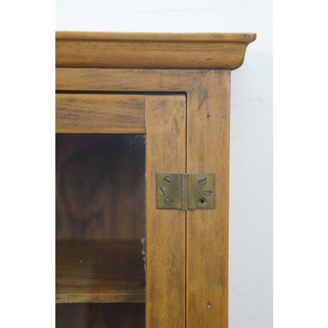 Antique Victorian Oak Apothecary Medicine Curio Display Cabinet Cupboard 23" For Sale - Image 6 of 18