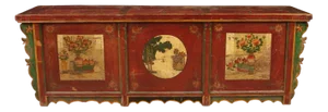 Large 20th Century Lacquered Oriental Furniture Sideboard, 1960s