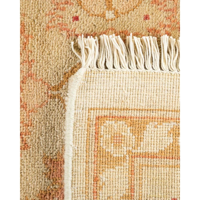 1990s Vintage Traditional Hand Knotted Wool Area Rug, Sand - 6'1" X 8'10" For Sale - Image 5 of 9