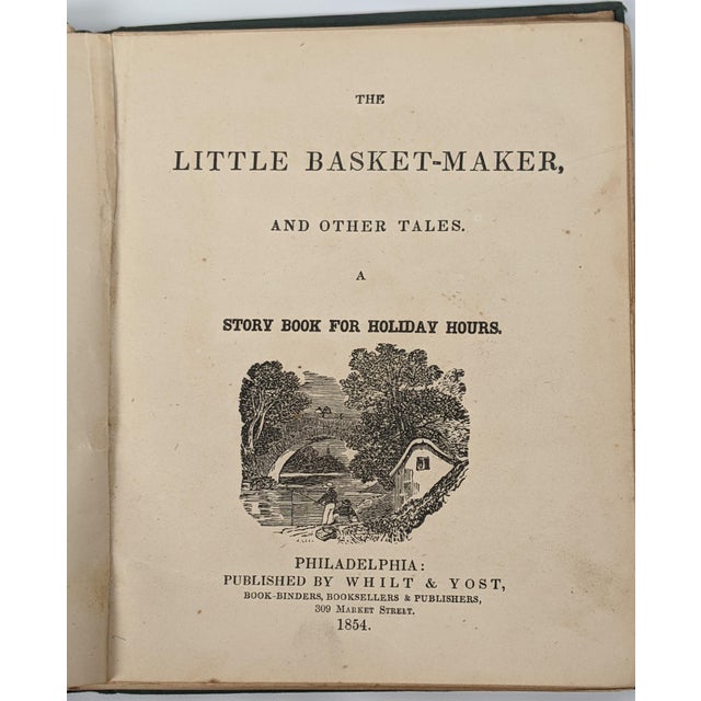 Mid 19th Century Antique 1854 First Edition the Little Basket-Maker and Other Tales – Original Hand-Colored Illustrations – Complete Victorian Children's Book For Sale - Image 5 of 14