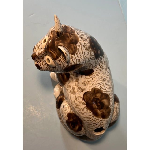 Rockefeller Collection Mottahedeh Porcelain Cat For Sale - Image 11 of 12