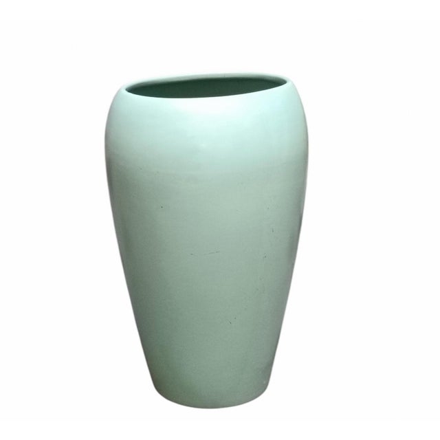 Turquoise C437 Green Ceramic Vase by Antonia Campi for Sci Laveno, Italy, 1960s For Sale - Image 8 of 8