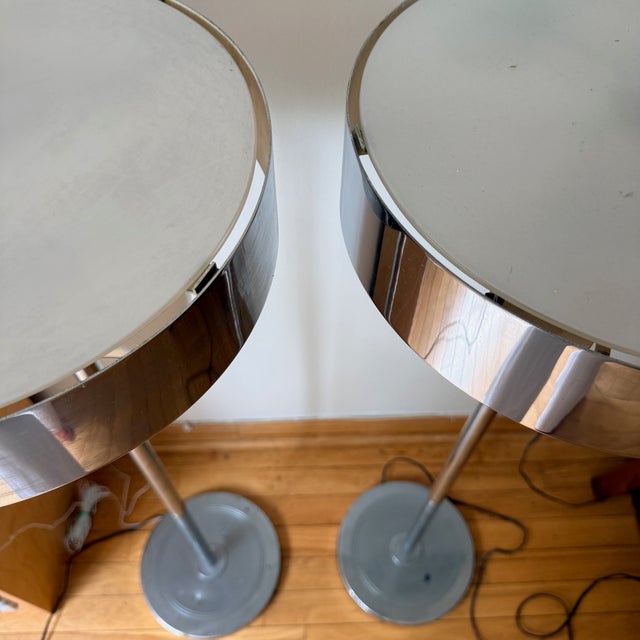 1960s 1960s Chrome Floor Lamps - a Pair For Sale - Image 5 of 12