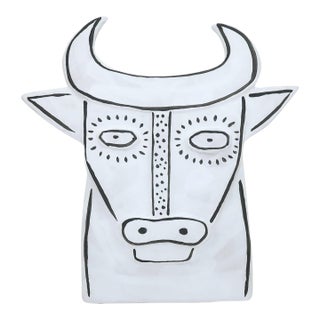 Thomas the Bull Ceramic Vase by Xiang Yang for Currey & Company For Sale