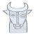 Thomas the Bull Ceramic Vase by Xiang Yang for Currey & Company For Sale