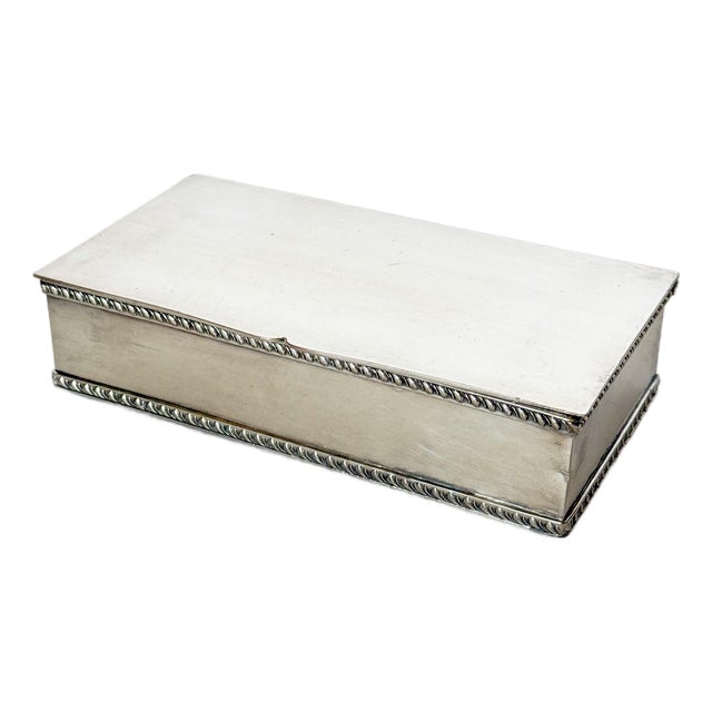 Vintage Silver Plate Large Keepsake Jewelry Box, by Benedict Proctor For Sale