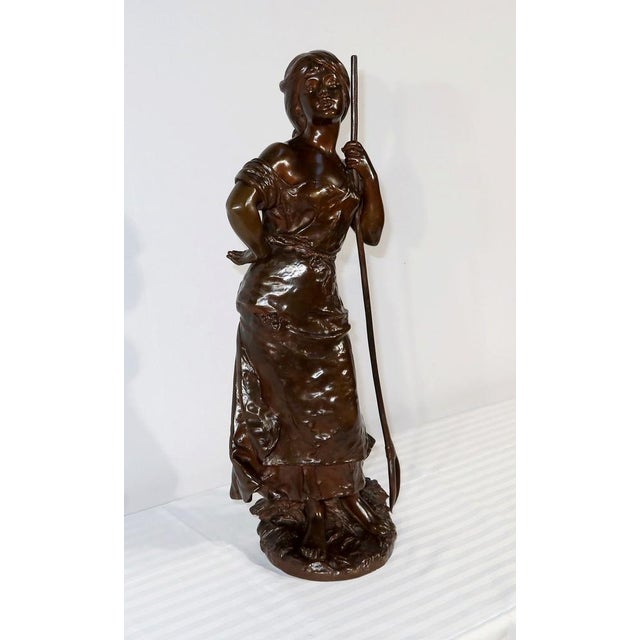 H. Moreau, Jeune Paysanne, Late 1800s, Bronze For Sale - Image 3 of 18
