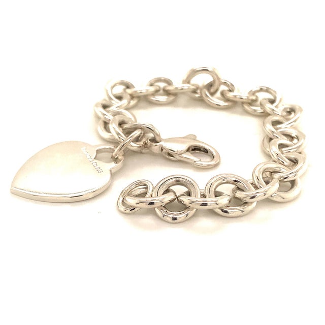 1990s Tiffany & Co. Estate Sterling Silver Bracelet 34.2 Grams For Sale - Image 10 of 12