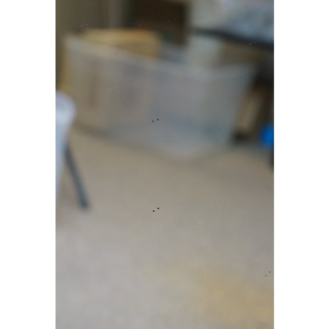 Brown Vintage Federal Chippendale Mahogany Inlaid Beveled Glass Mirror 37" For Sale - Image 8 of 12