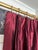 Custom Made Designer Silk Deep Red Wine Drapery Panels Pair Pinch Pleat – Flannel Interlined, Lined For Sale - Image 4 of 7