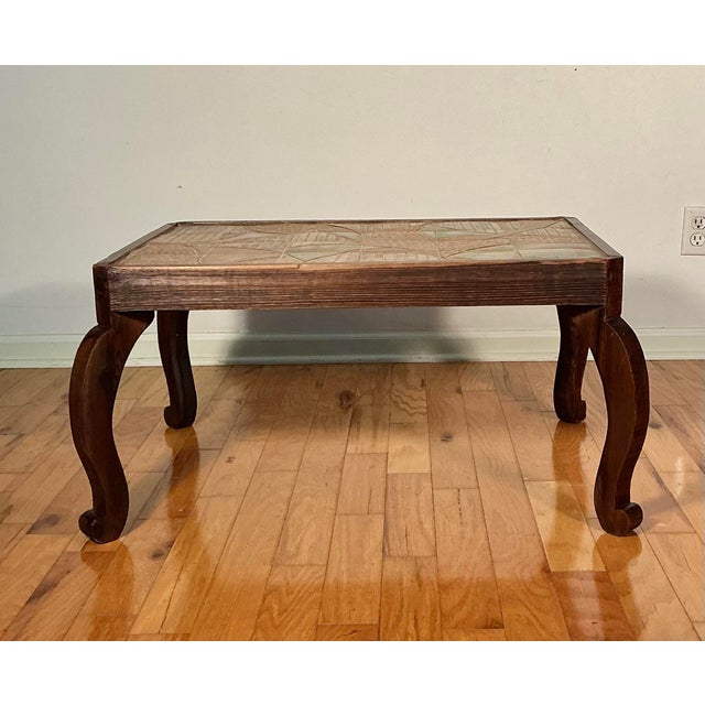 Mid-Century Modern Vintage Mid-Century Ceramic Tile Top Table, Circa 1960s-70s For Sale - Image 3 of 12
