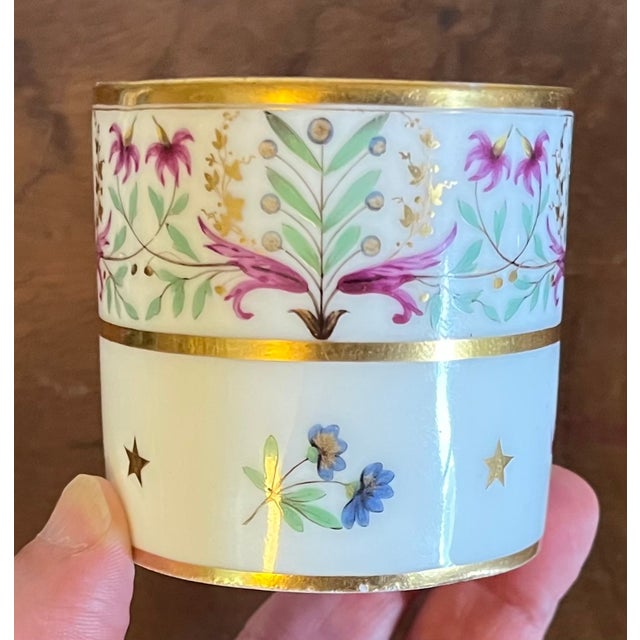 Antique Early 19th Century French Empire Paris Porcelain Coffee Cup or Can by Dihl Circa 1800 For Sale - Image 9 of 17
