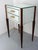 French mirror side cabinet nightstand bedside midcentury. The piece is made of beech wood but has been completely covered...